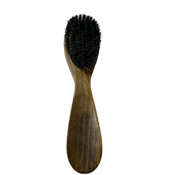 VTG Swank Stained Wood Handled Lint  Brush & Shoe Horn WEST GERMANY Brown Red - Picture 8 of 10